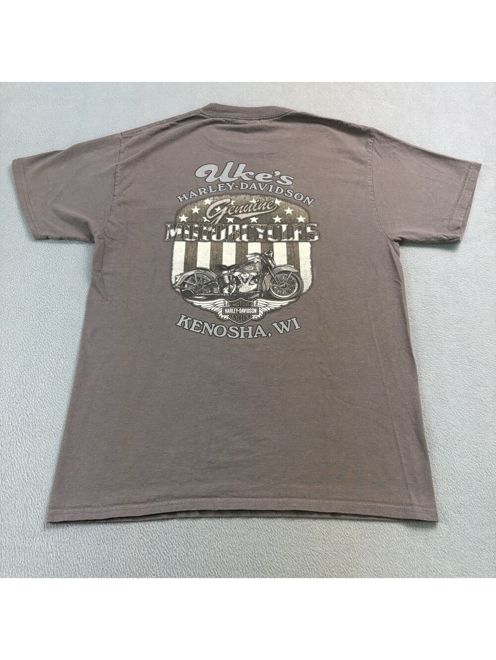 Harley Davidson Motorcycles Pocket T Shirt Size Medium Gray